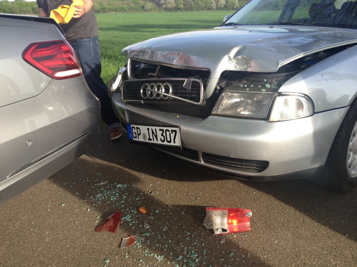 Bild vom Audi A4 Unfall